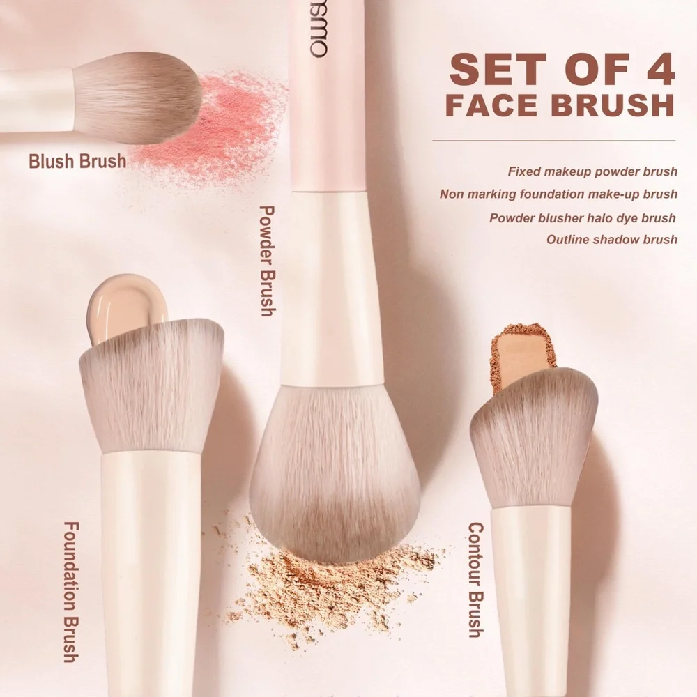 Makeup Brushes Set (15Pcs), Premium Synthetic (Pink) Professional